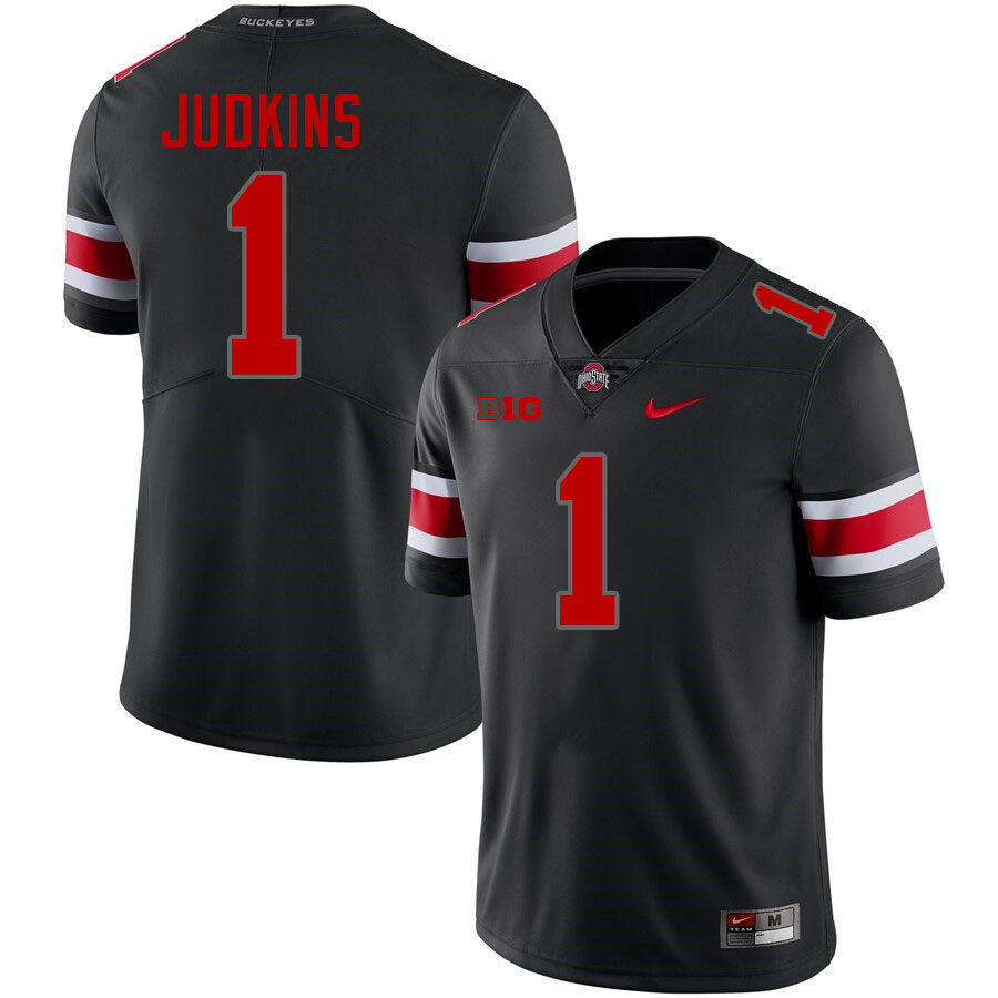 Ohio State Buckeyes Quinshon Judkins Men's's #1 Authentic Blackout College Football Jersey 2404DVVG7